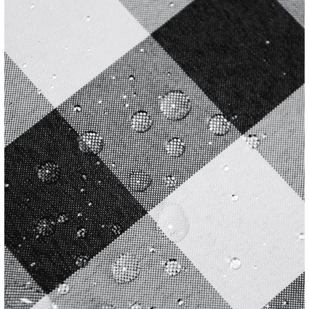 Black and White Checkered Tablecloth Size 40 Inch Round